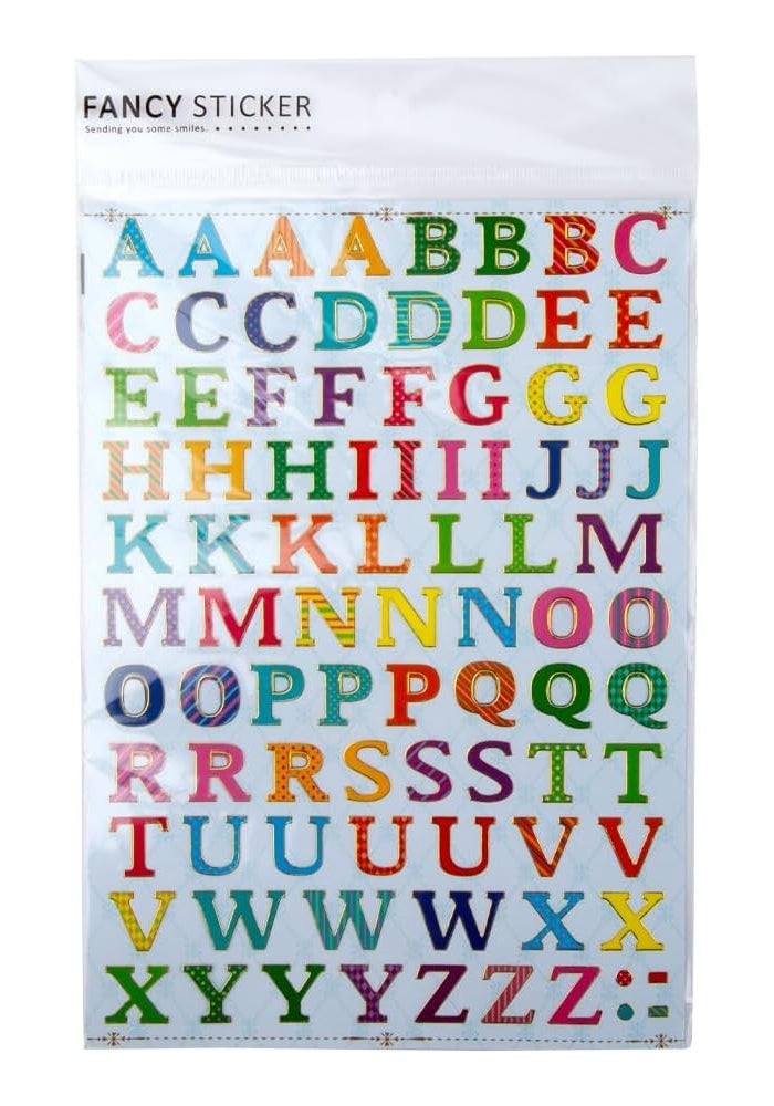Daiso Multicolor Alphabet Sticker Collection - Image 1
